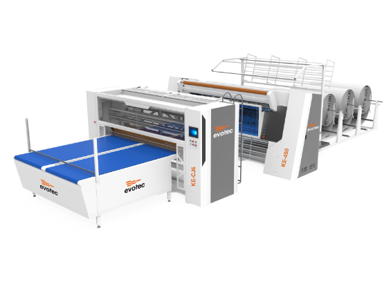 KE-450A + CJ6 - Máquina de Matelassê 1400 rpm Cortador Tampos Faixas Colchões-2