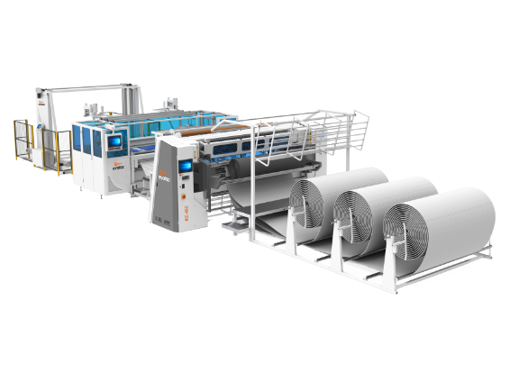 KE-450A+240+CM1 - Máquina Matelassê 1.400 rpm, Painel de Corte Interloque e Empilhador-2